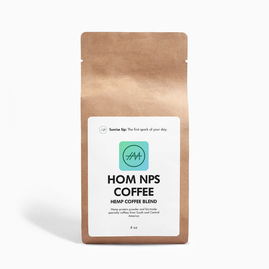 Mezcla de café de cáñamo orgánico HOM NPS - Tostado medio 4oz