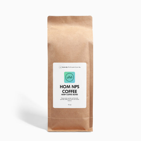 Mezcla de café de cáñamo orgánico HOM NPS - Tostado medio 16 oz