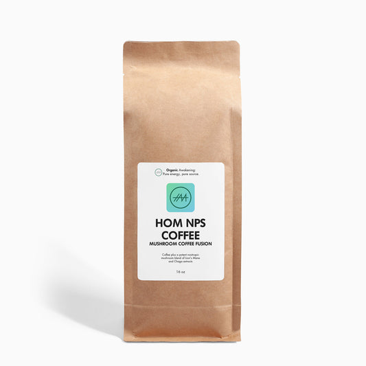 HOM NPS Mushroom Coffee Fusion – Lion's Mane &amp; Chaga 16oz
